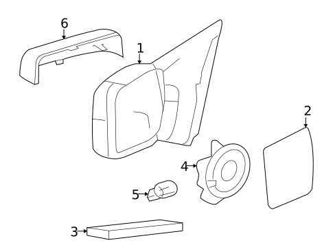 Outside Mirrors for 2008 Lincoln Mark LT #0
