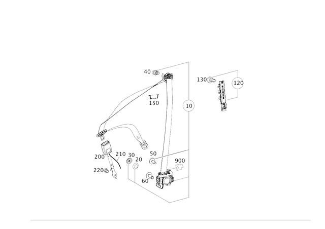 1178601385 - Driver Seat: Seat Belt for Mercedes-Benz: CLA250, GLA250 Image image