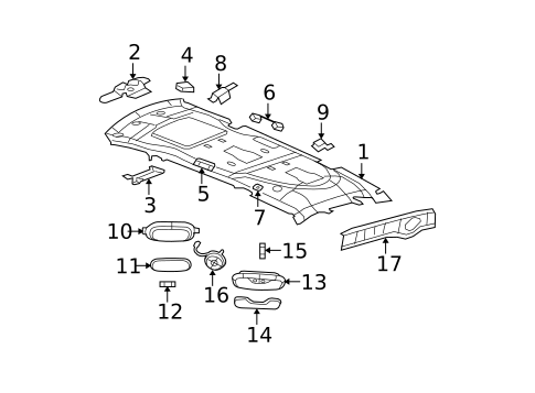 Interior Trim - Roof for 2013 Dodge Grand Caravan #0