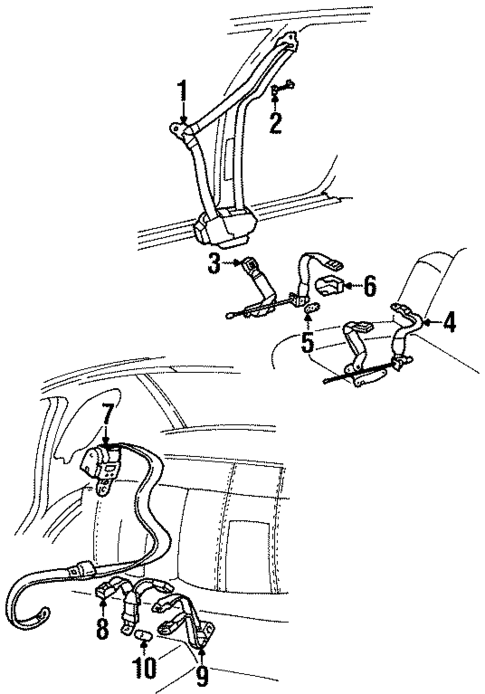 Seat Belt for 1994 Cadillac Fleetwood #0