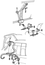 20527575 - Body: Seat Belt Anchor for Cadillac: Fleetwood, Seville | Chevrolet: Lumina Image