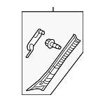 21869090007M36 - Body: Windshield Pillar Trim for Mercedes-Benz Image