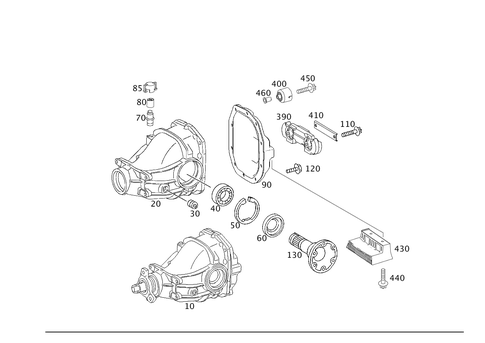 Rear Axle Housing with Differential for 2006 Mercedes-Benz E55 AMG #0
