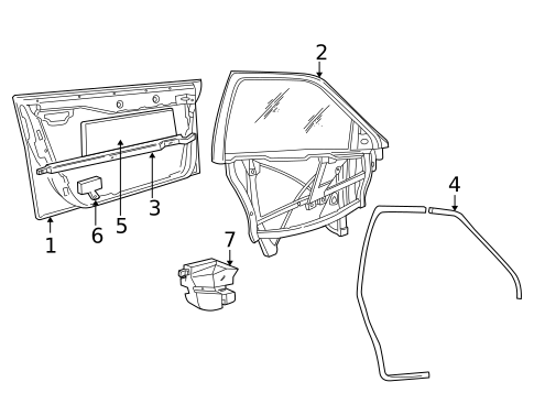 Door & Components for 1996 Audi A4 Quattro #1