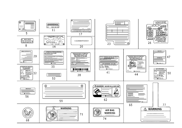 1635844326 - Tools An Accessories: Guide Sign for Mercedes-Benz Image image
