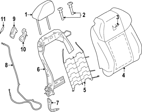 Passenger Seat Components for 2025 Toyota GR86 #1