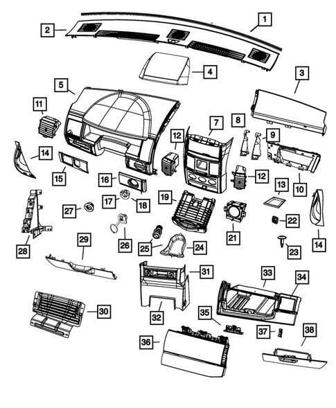 Instrument Panel for 2009 Chrysler Town & Country #0