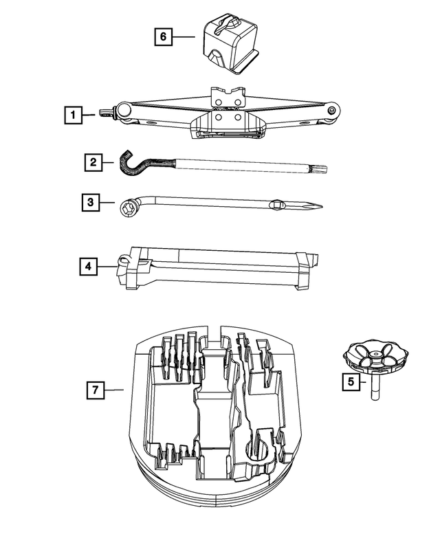 55352852AA - Wheels: Tool Set for Mopar Image