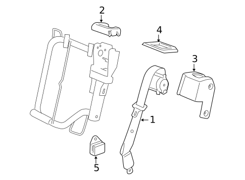 Rear Seat Belts for 2008 GMC Yukon #4