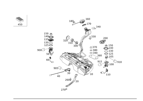 Fuel Tank with Detachable Parts for 2008 Mercedes-Benz E63 AMG #0