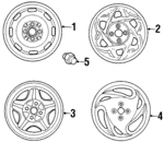 F7CZ1007AAA - Suspension: Wheel, Steel for Ford: Escort | Mercury: Tracer Image