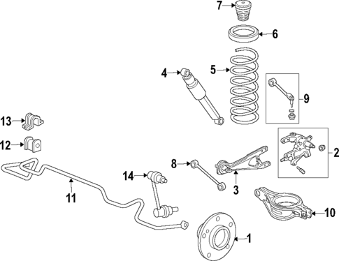 Rear Suspension for 2014 Kia Sedona #1