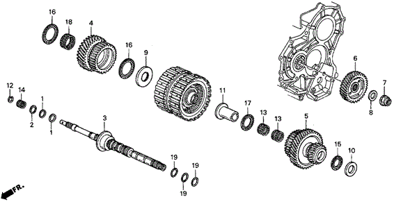AT Mainshaft (2) for 1998 Acura CL #0
