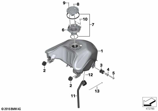 16118560412 - : Fuel Tank for BMW-Motorrad Image