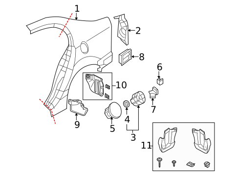 Quarter Panel & Components for 2011 Honda Civic #0