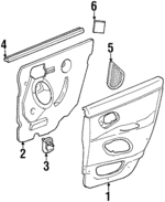 F8RZ5427406CAA - Body: Door Trim Panel for Mercury: Mystique Image