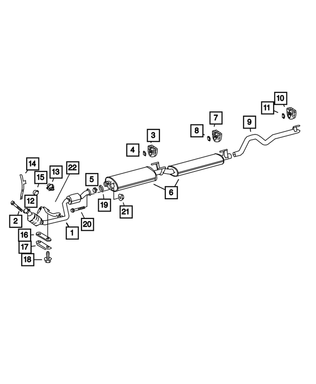 68011980AA - Exhaust: Exhaust, Left for Mopar Image