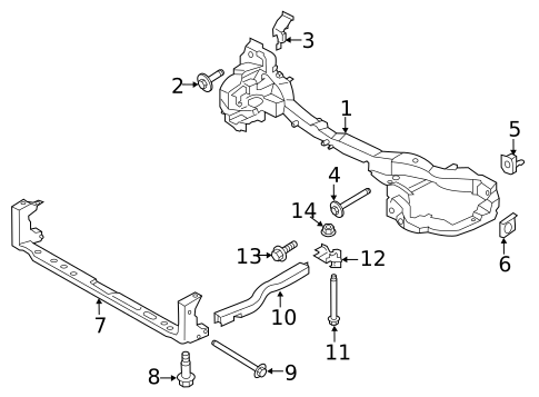 Radiator Support for 2018 Lincoln MKC #0
