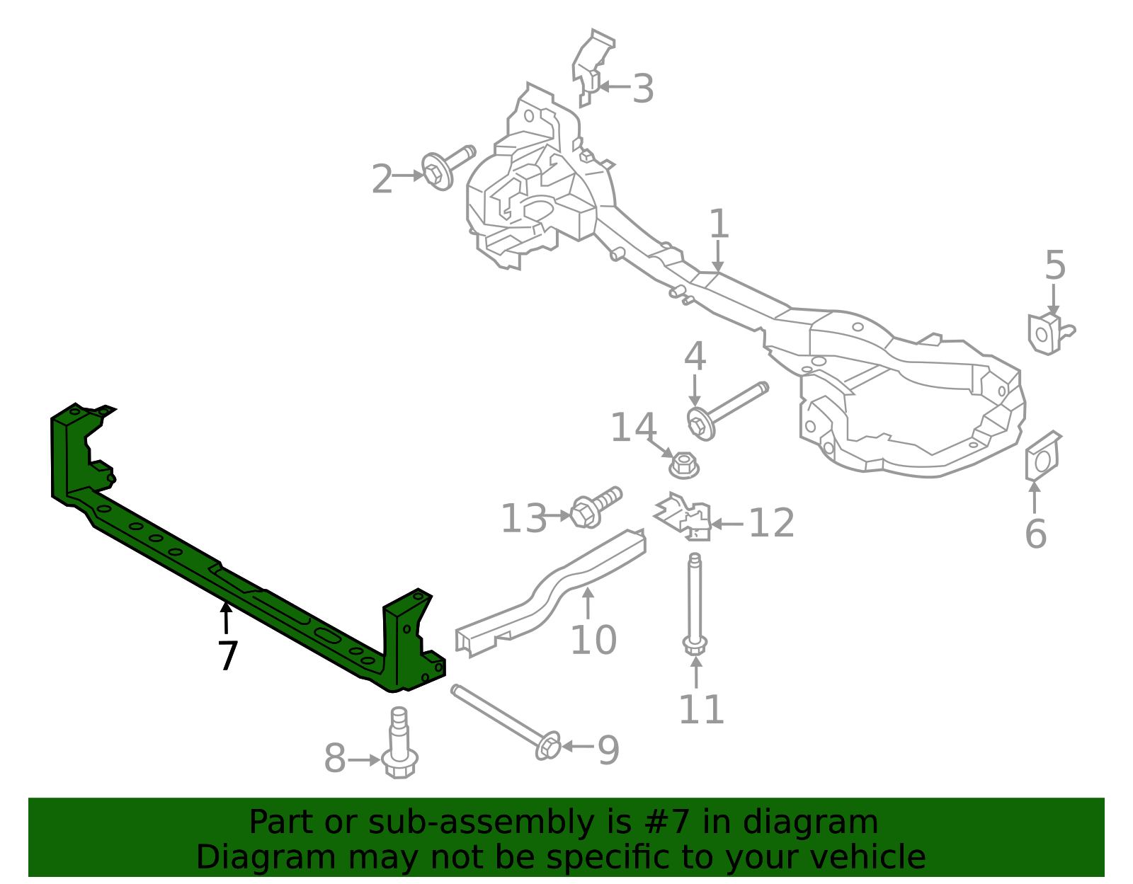CV6Z-7810812-A - Lower Tie Bar 2013-2016 Ford | Ford Parts Direct