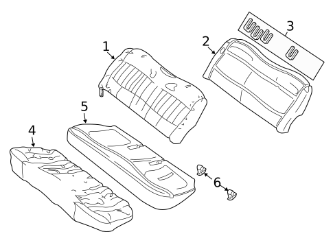 Rear Seat Components for 2001 Pontiac Grand Am #1