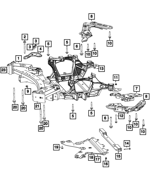 « 68438645AG – Front Suspension : Suspension Avant Berceau pour Mopar Image »