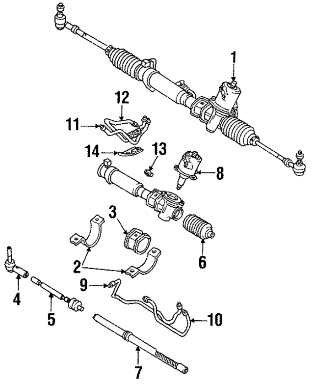 MB501711 - : Inner Tie Rod Boot for Mitsubishi Image