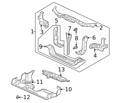 Radiator Support for 2007 Honda Pilot #0