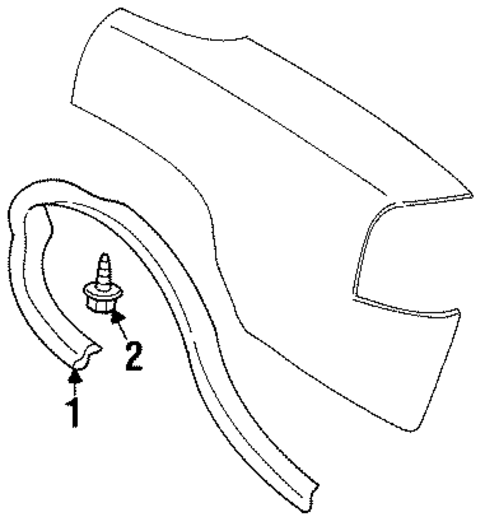 Exterior Trim - Quarter Panel for 1997 Buick LeSabre #0