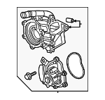 PXK715010A - Cooling System: Water Pump Assembly for Mazda Image