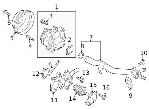 Water Pump & Related Components for 2014 Mazda CX-5 #0