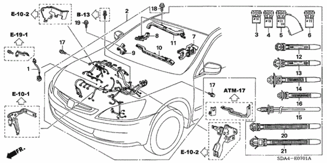 Engine Wire Harness (V6) for 2003 Honda Accord #0