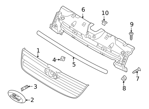 Grille & Components for 2013 Ford Transit Connect #0