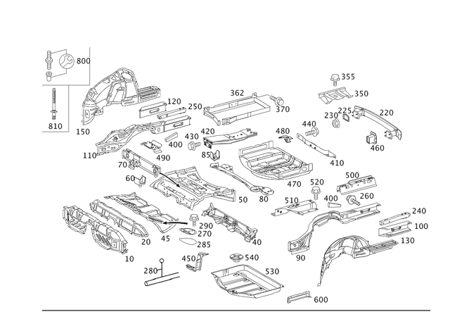 2116120311 - Substructure: Plate for Mercedes-Benz: CLS500, CLS55 AMG, CLS550, CLS63 AMG, E320, E500, E55 AMG Image image