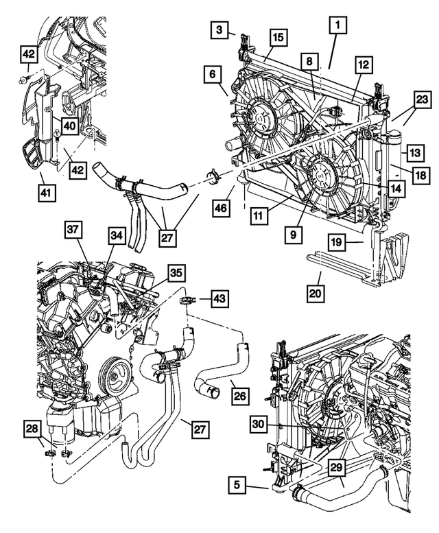 « 2AMR2767AA – Cooling : Refroidissement Du Moteur Radiateur pour Mopar Image »