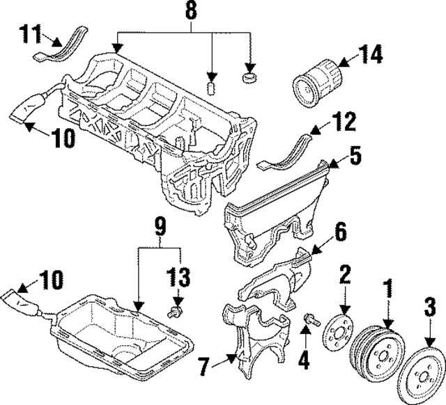 Z50110400 - : Oil Pan for Mazda Image