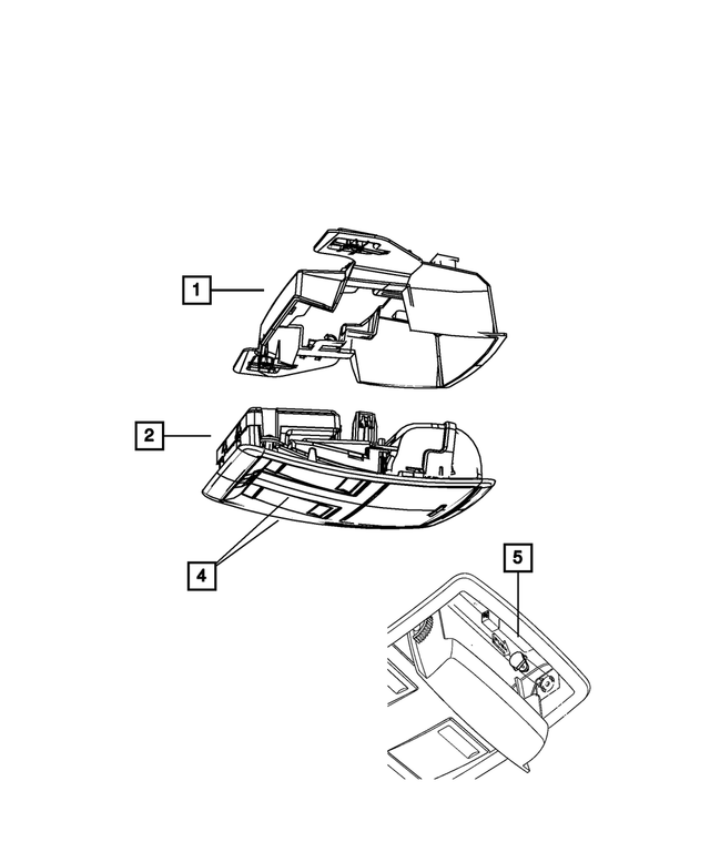 68207630AA - Interior Trim: Overhead Console Bracket for Mopar Image image
