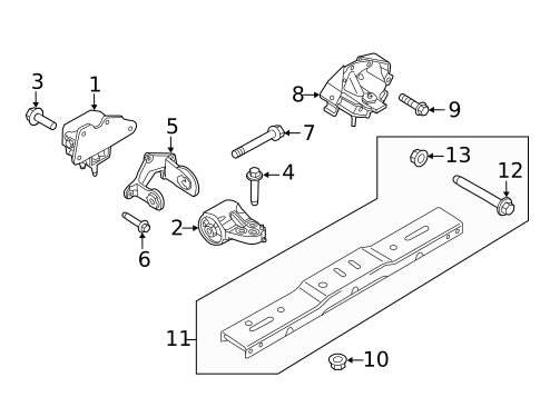 Engine & Trans Mounting for 2012 Ford F-150 #0