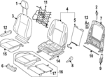 LK4Z99611A08AD - Body: Headrest for Ford Image