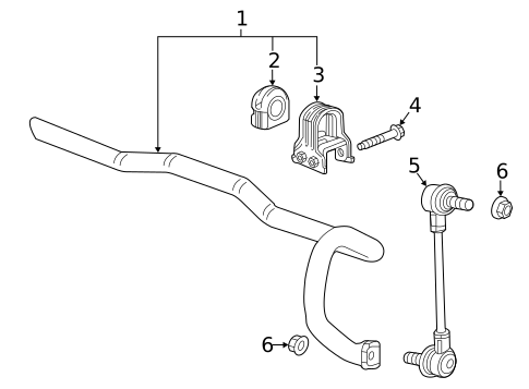 Stabilizer Bar & Components for 2021 Cadillac XT6 #1