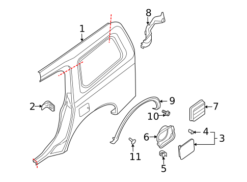 Quarter Panel & Components for 2007 INFINITI QX56 #0