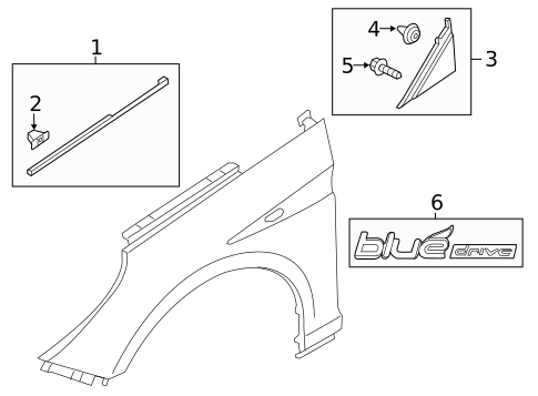 Exterior Trim - Fender for 2018 Hyundai Sonata #0