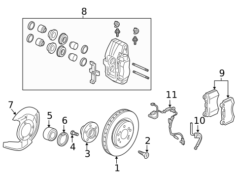 Brake Components for 2008 Acura TL #0