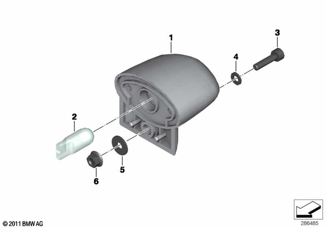 63217716556 - Lights: Registration Plate Light -  for BMW-Motorrad Image image