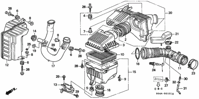 Air Cleaner (2) for 1999 Honda Civic #0