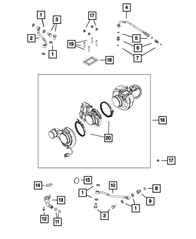 68005447AA - Engine 6.7L Cummins (Diesel): Female Fitting for Mopar Image