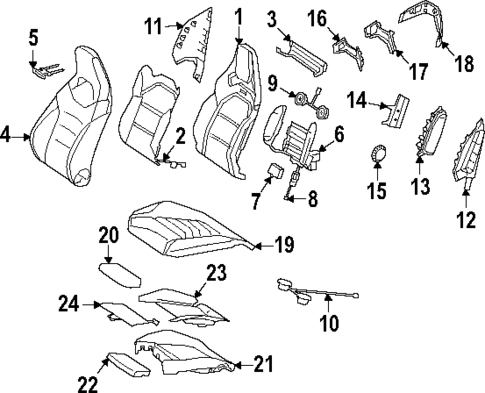 Driver Seat Components for 2021 Mercedes-Benz GLA 35 AMG&reg; #1