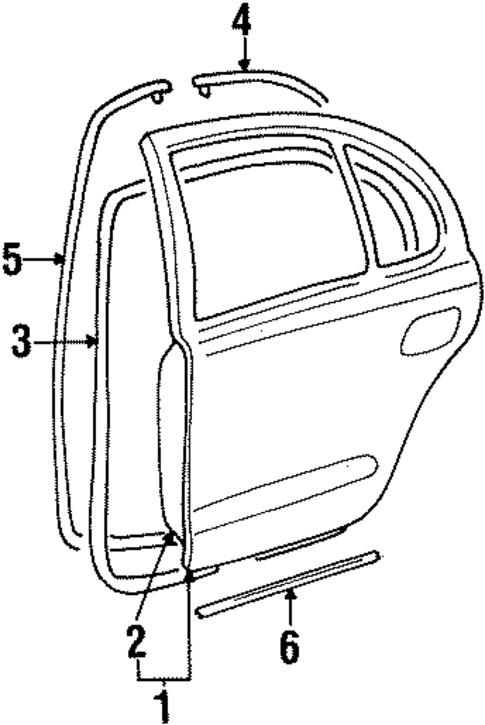 Door & Components for 1999 Lincoln Continental #0