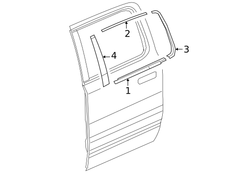 Exterior Trim - Rear Door for 2025 Ram 1500 #0