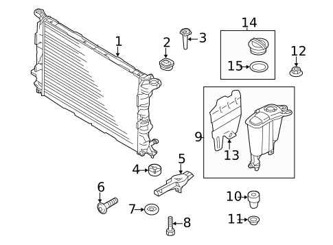 Radiator & Components for 2010 Audi Q5 #0
