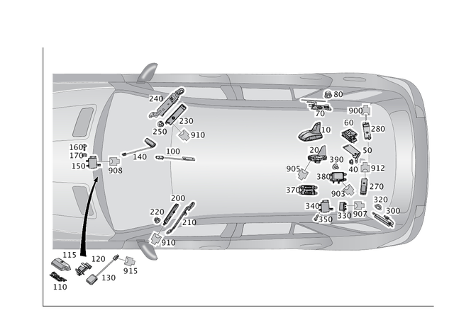 222905640764 - Electrical System: Antenna for Mercedes-Benz: CLA250, CLS400, CLS550, CLS63 AMG, CLS63 AMG S, E250, E350, E400, E550, E63 AMG, E63 AMG S, GL350, GL450, GL550, GL63 AMG, GLE300d, GLE350, GLE400, GLE43 AMG, GLE450 AMG, GLE550e, GLE63 AMG, GLE63 AMG S, GLS350d, GLS450, GLS550, GLS63 AMG, Maybach S550, Maybach S600, ML250, ML350, ML400, ML550, ML63 AMG, S550, S550e, S600, S63 AMG, S65 AMG, SLC300, SLK250, SLK300, SLK350, SLK55 AMG Image image